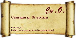 Csengery Orsolya névjegykártya