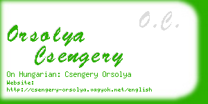 orsolya csengery business card